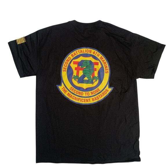 USMC Men's Size L 2nd Battalion 4Th Marines Short Sleeve T-Shirt Brand New - Picture 6 of 16